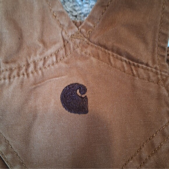 Carhartt Short Overalls Shortalls Brown Toddler 4T - Picture 8 of 11